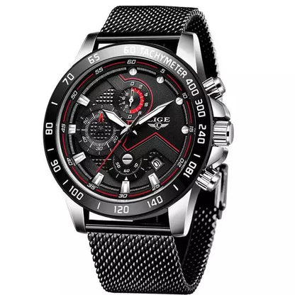 Relógio Lige Sport Pulseira de Aço