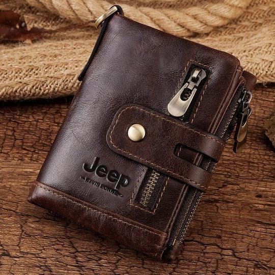 Carteira JEEP de Couro RFID - Mensfield Shop