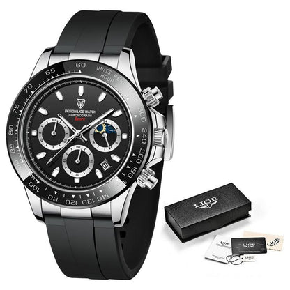 Relógio Masculino de Quartzo com Pulseira de Silicone - Mensfield Shop