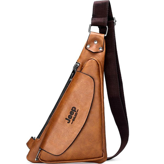 Bolsa Jeep de Couro Transversal Triangular - Mensfield Shop