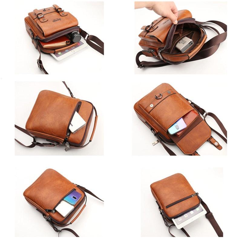 Bolsa Jeep de couro vintage - Mensfield Shop