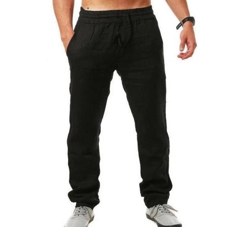Calça masculina de linho natural - Mensfield Shop