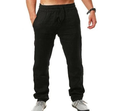Calça masculina de linho natural - Mensfield Shop