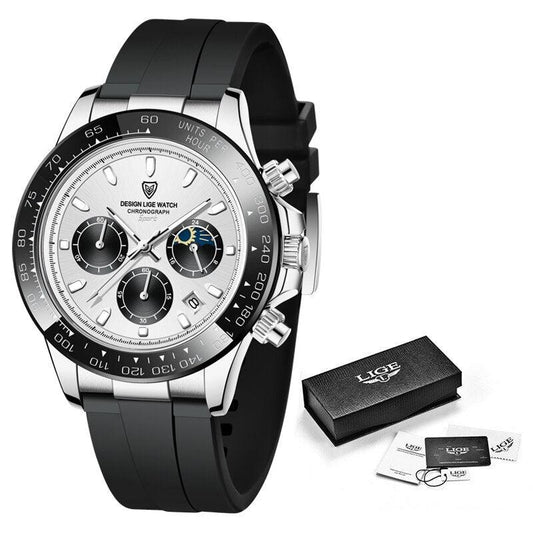Relógio Masculino de Quartzo com Pulseira de Silicone - Mensfield Shop