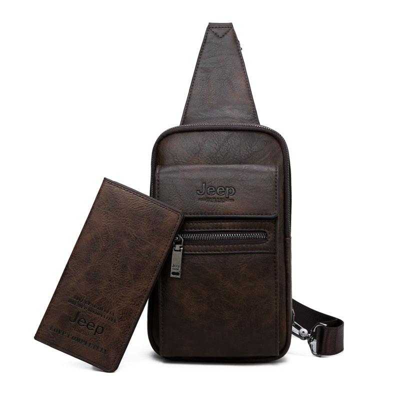 Bolsa Jeep de Couro Transversal de Ombro - Mensfield Shop