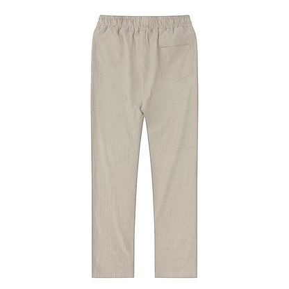 Calça masculina de linho natural - Mensfield Shop