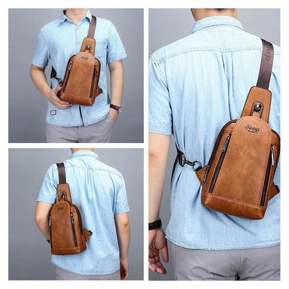 Bolsa JEEP de Couro Multiuso Transversal - Mensfield Shop