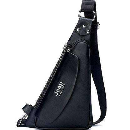 Bolsa Jeep de Couro Transversal Triangular - Mensfield Shop