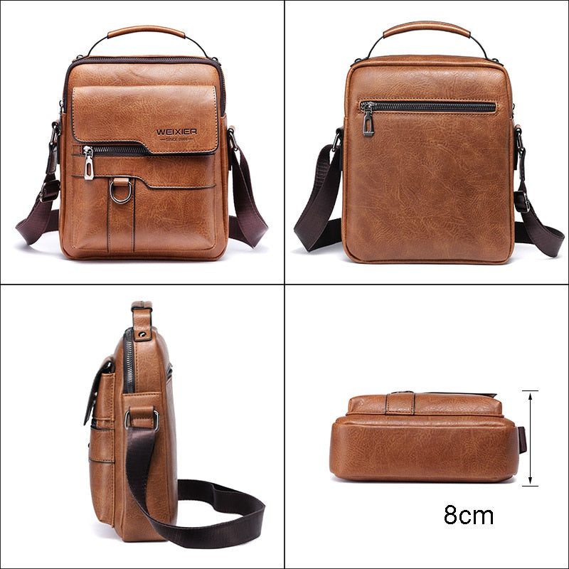Bolsa Transversal de Couro Vintage