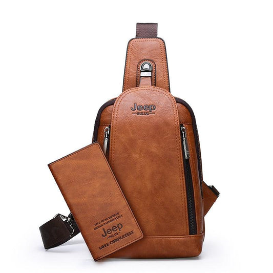 Bolsa JEEP de Couro Multiuso Transversal - Mensfield Shop