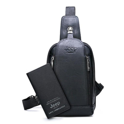 Bolsa JEEP de Couro Multiuso Transversal - Mensfield Shop
