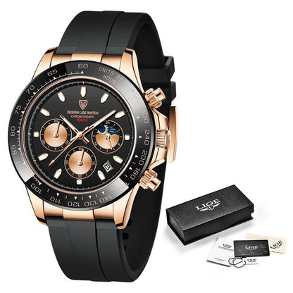 Relógio Masculino de Quartzo com Pulseira de Silicone - Mensfield Shop