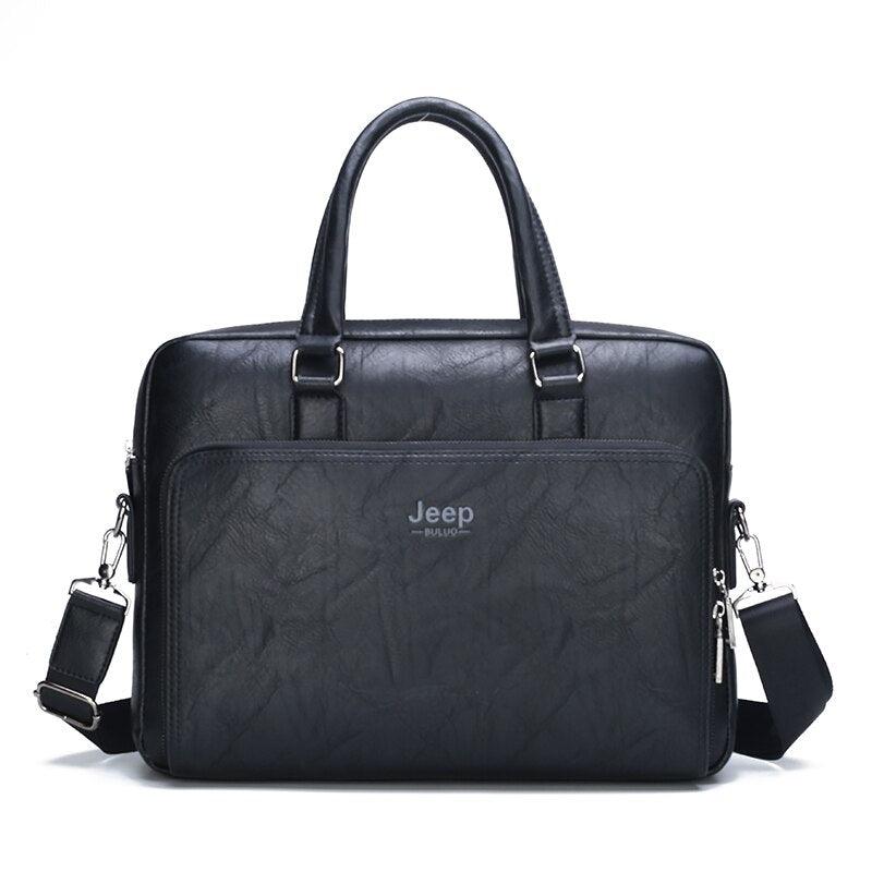 Pasta Jeep de Couro Com Bolso Externo - Mensfield Shop