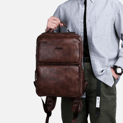 Mochila Jeep de couro outlier - Mensfield Shop
