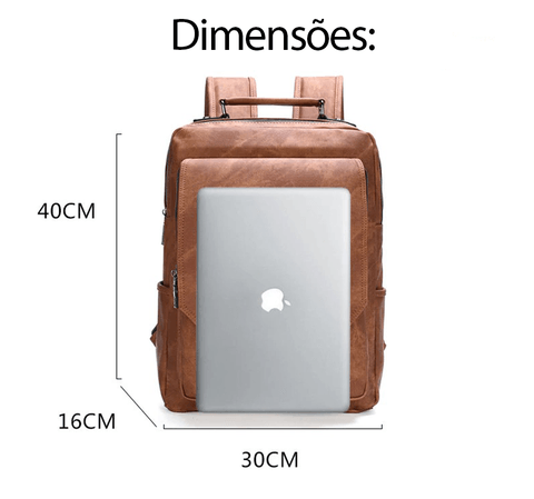 Mochila JEEP de Couro Elegance - Mensfield Shop