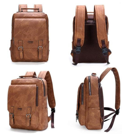 Mochila JEEP de Couro Elegance - Mensfield Shop