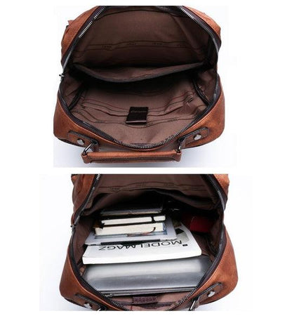 Mochila JEEP de Couro Elegance - Mensfield Shop