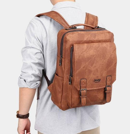 Mochila JEEP de Couro Elegance - Mensfield Shop