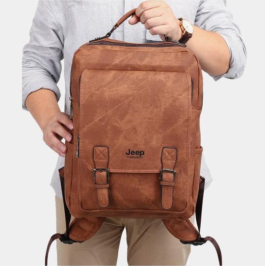 Mochila JEEP de Couro Elegance - Mensfield Shop