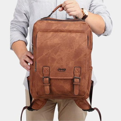 Mochila JEEP de Couro Elegance - Mensfield Shop