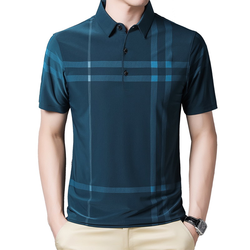 Camisa Masculina Polo com Listras