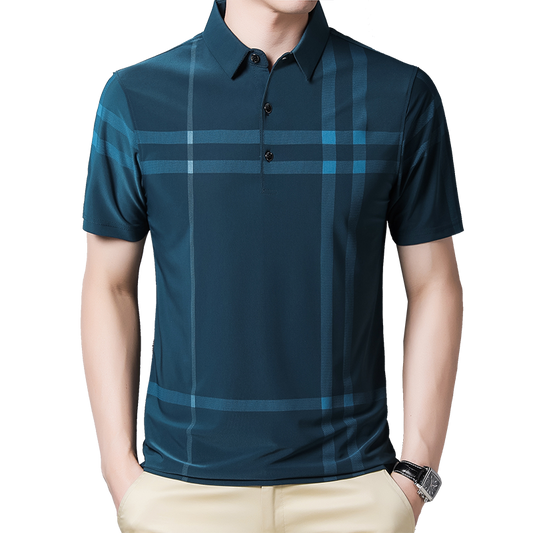 Camisa Masculina Polo com Listras