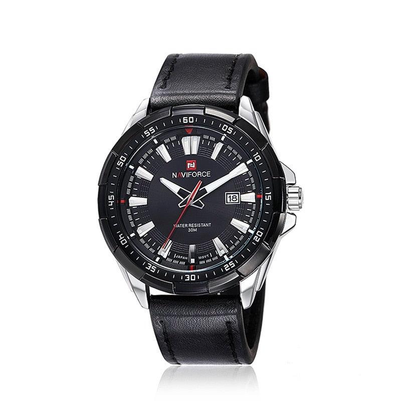 Relógio de Couro Masculino Naviforce - Mensfield Shop