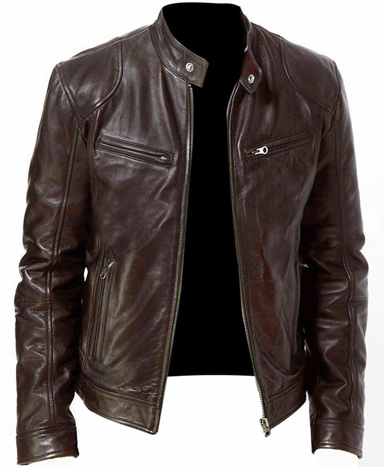 Jaqueta Magner de Couro Masculina