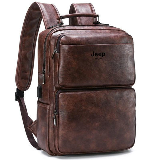 Mochila Jeep de couro outlier - Mensfield Shop