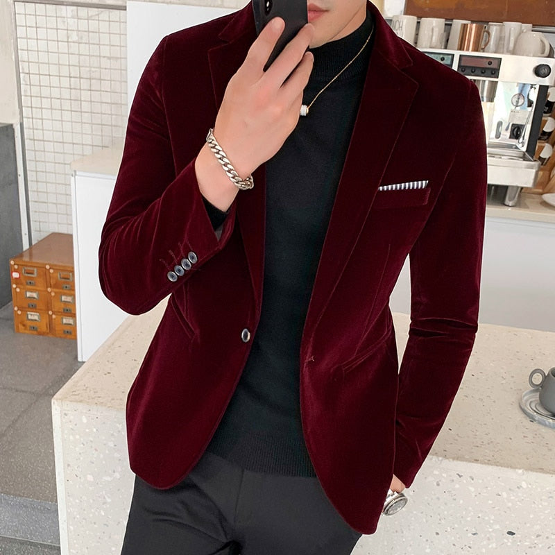 Blazer Masculino Veludo Alessio