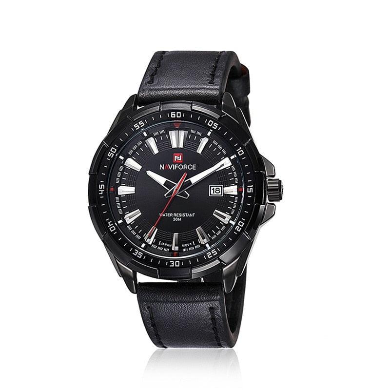 Relógio de Couro Masculino Naviforce - Mensfield Shop