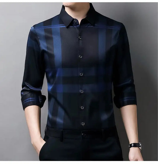 Camisa Social Masculina Listrada