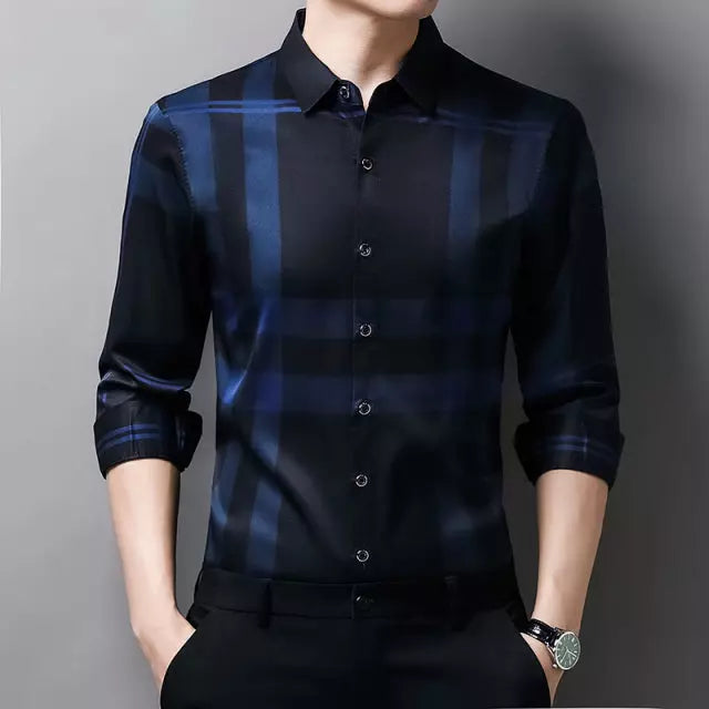Camisa Social Masculina Listrada