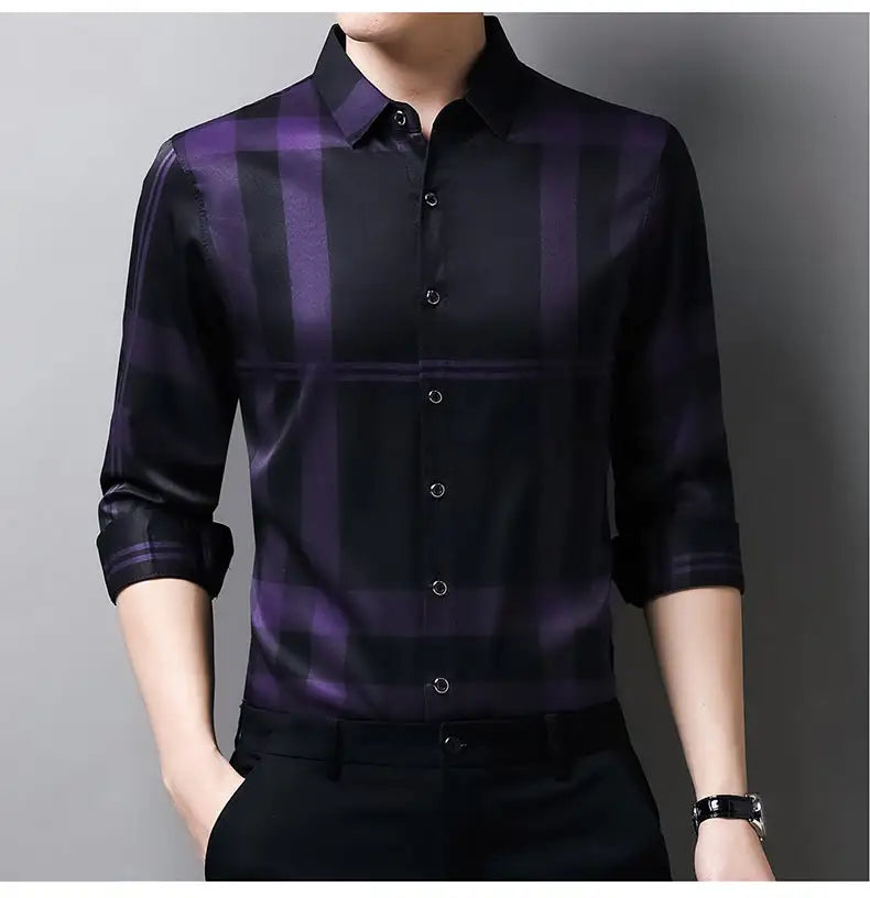 Camisa Social Masculina Listrada