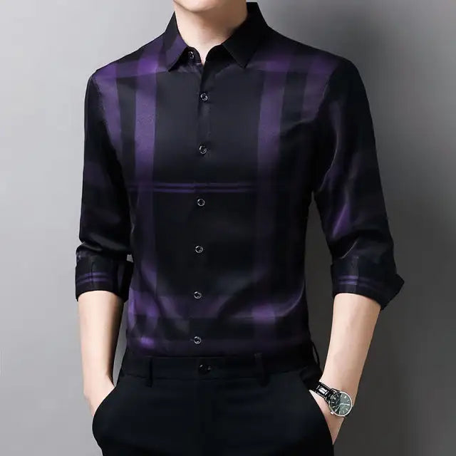 Camisa Social Masculina Listrada