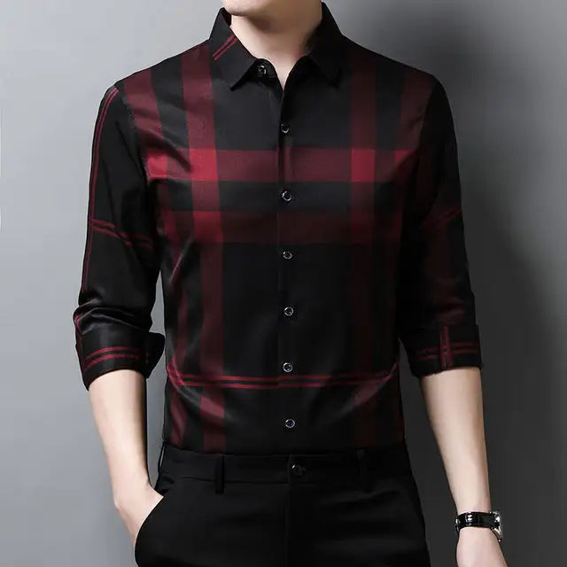 Camisa Social Masculina Listrada