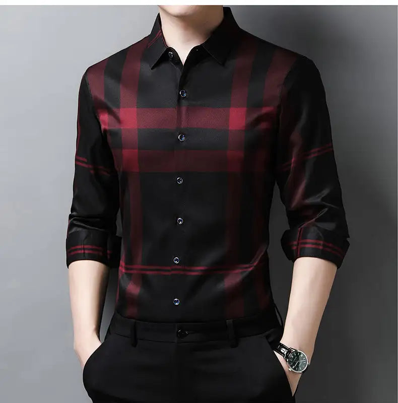 Camisa Social Masculina Listrada