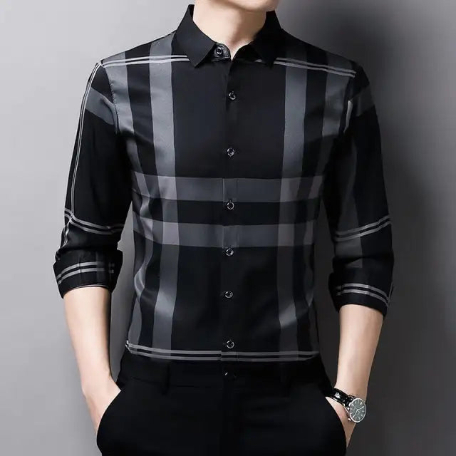 Camisa Social Masculina Listrada