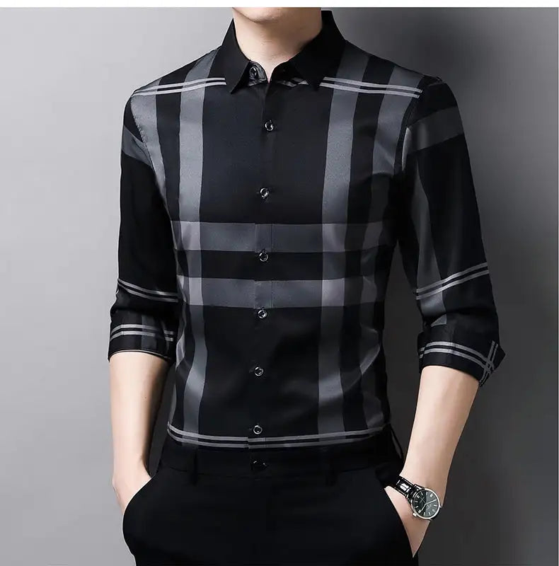 Camisa Social Masculina Listrada