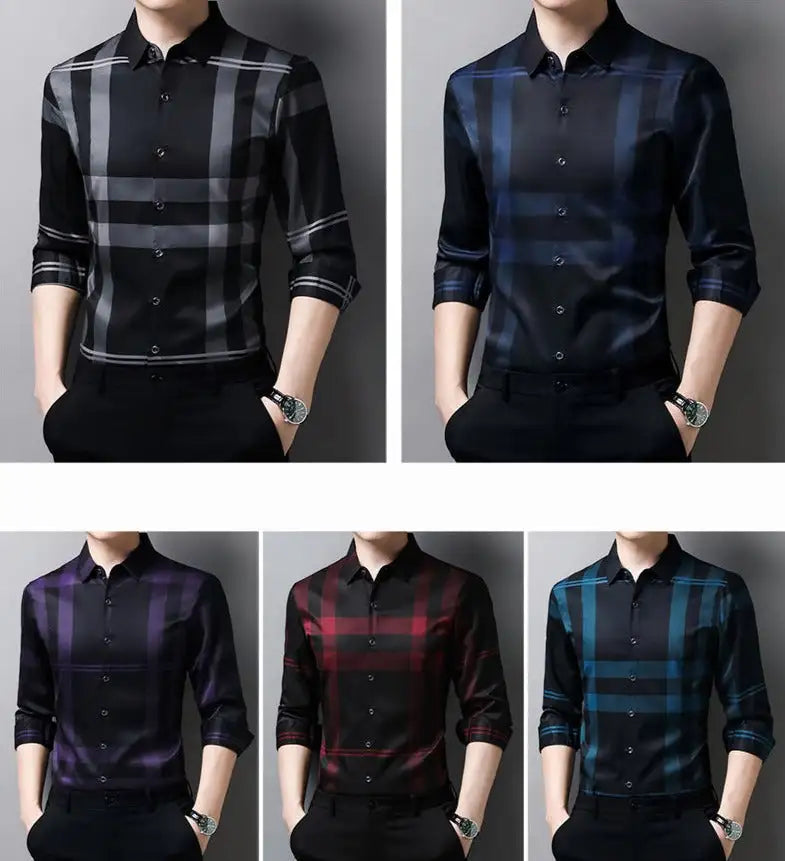 Camisa Social Masculina Listrada