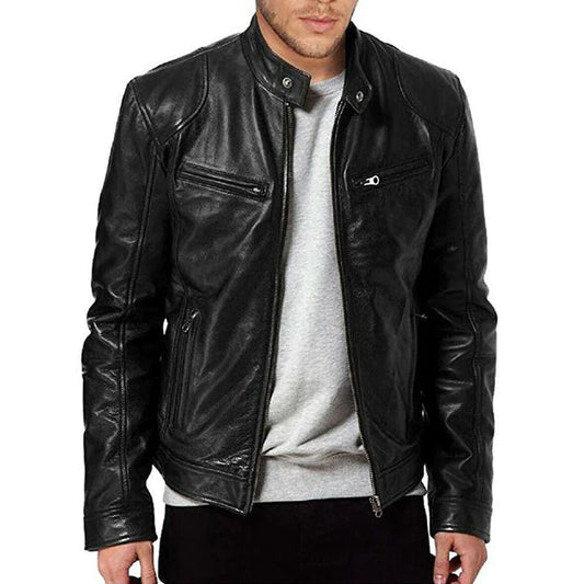 Jaqueta Magner de Couro Masculina